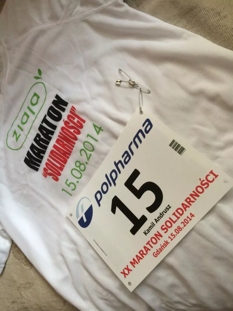 Koszulka i numer startowy - Maraton Solidarności 2014