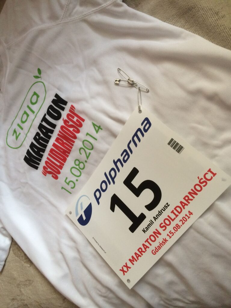 Koszulka i numer startowy - Maraton Solidarności 2014
